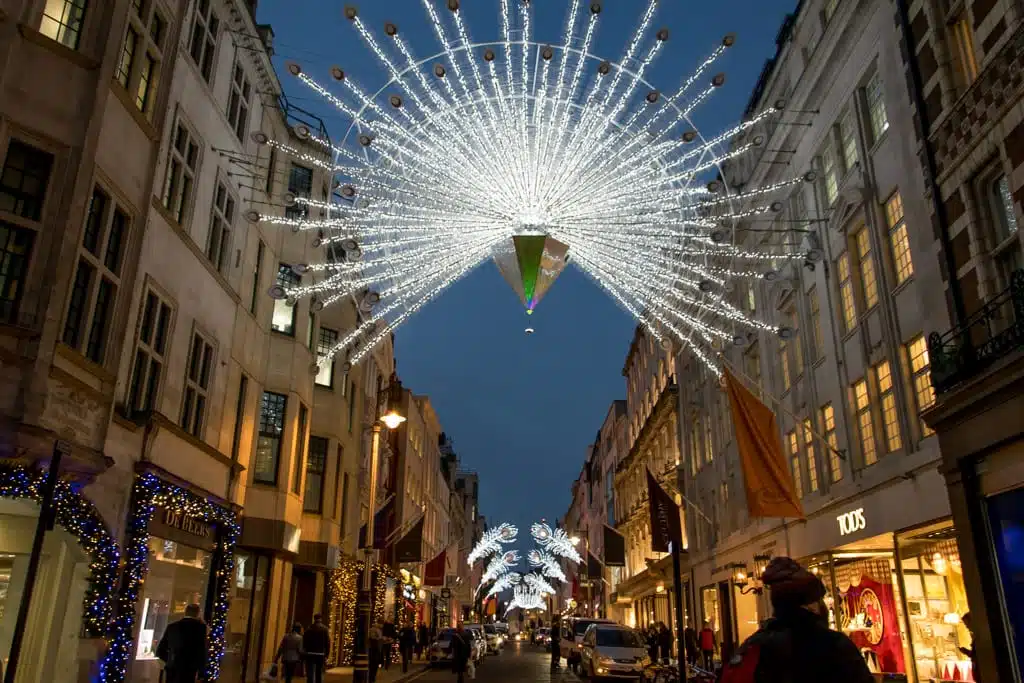 Bond Street tijdens Kerst