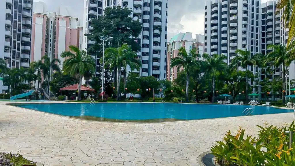 Zwembad van de Airbnb in Singapore