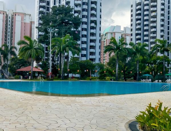 Zwembad van de Airbnb in Singapore