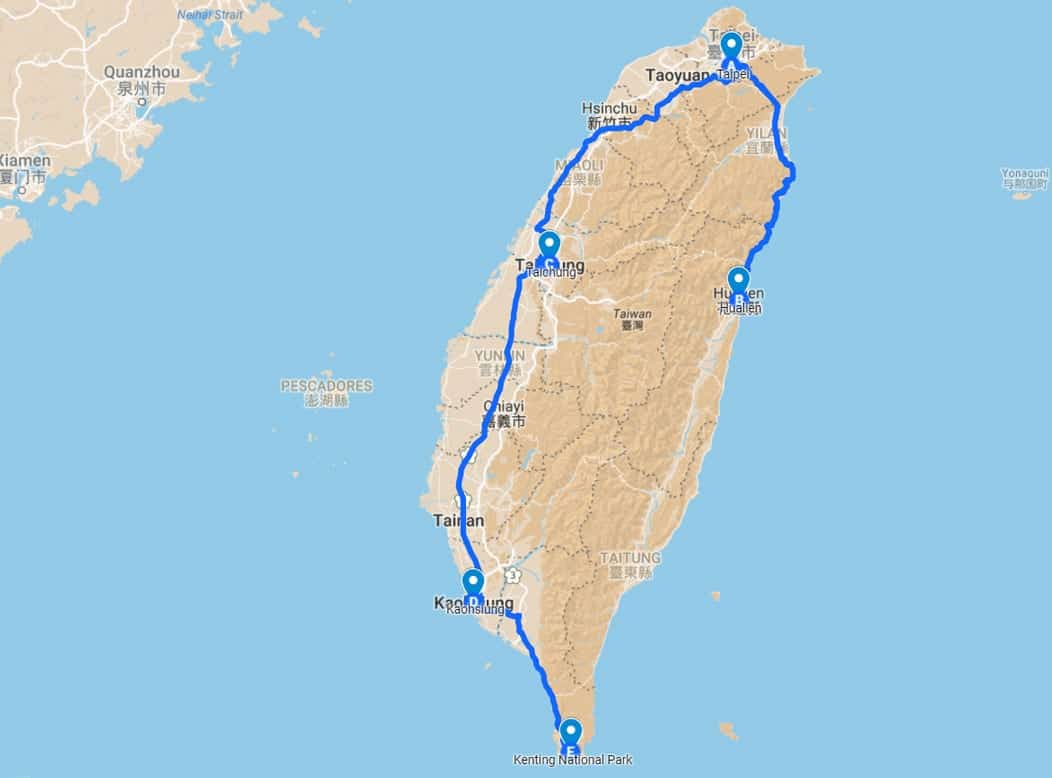 Route Taiwan