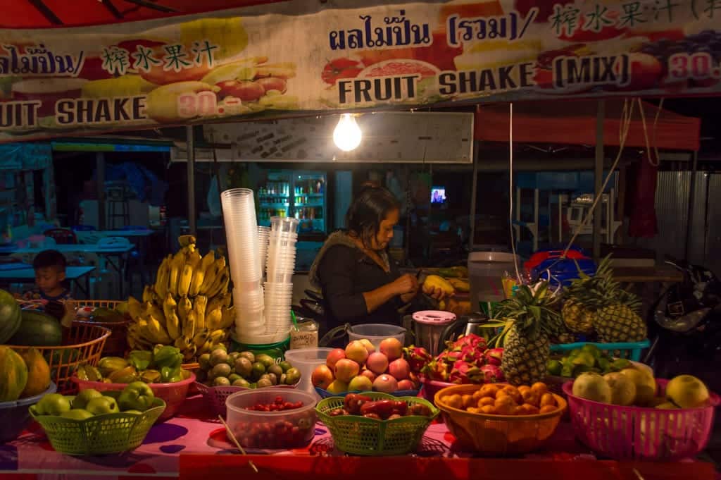 Kraam op de Night Market in Pai