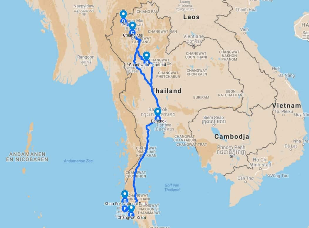 Route Thailand
