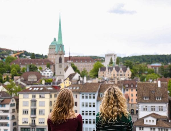 Uitzicht over de Altstadt in Zürich