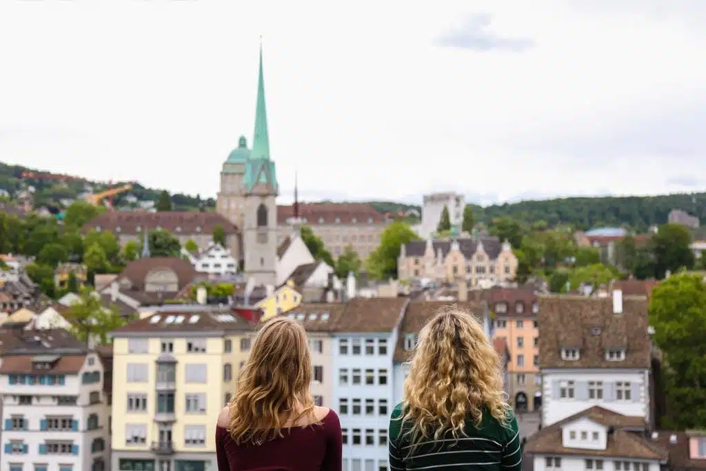 Uitzicht over de Altstadt in Zürich
