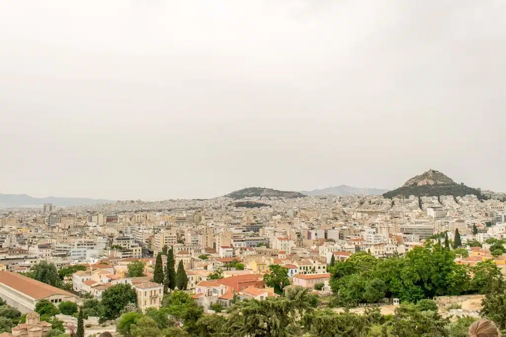 Uitzicht op Athene