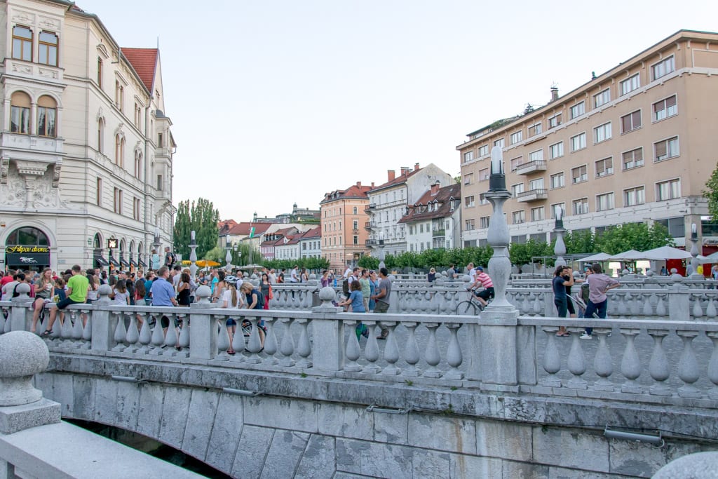 Drie bruggen in Ljubljana