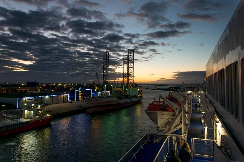Vertrek vanuit IJmuiden met DFDS
