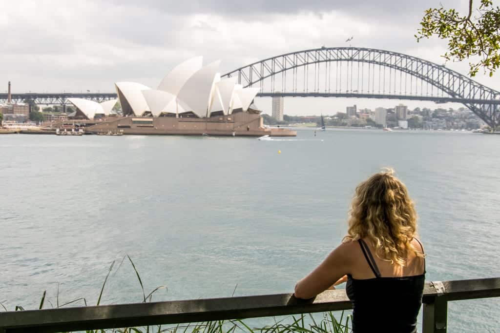 Uitzicht op het Opera House in Sydney