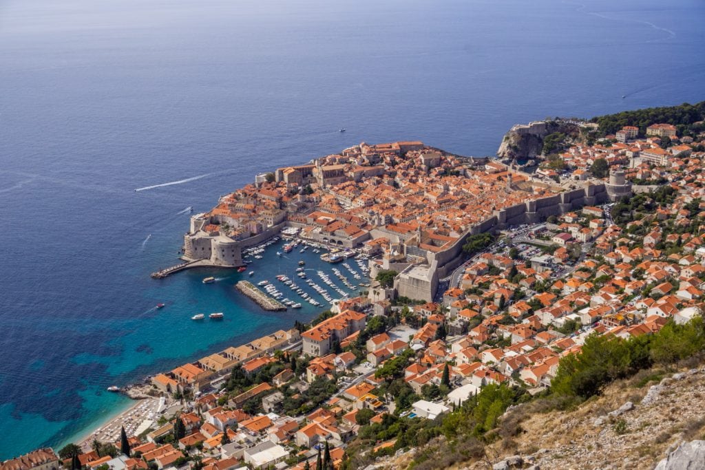 Dubrovnik uitzicht vanaf Srd