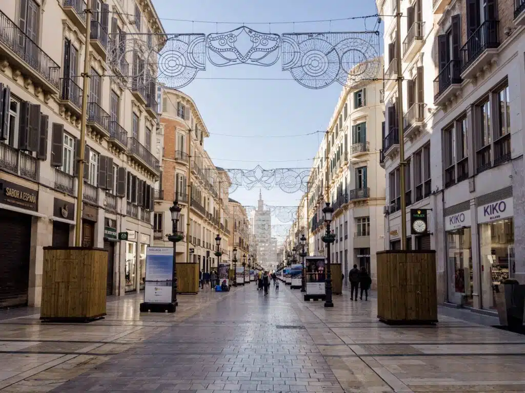 Wat te doen in Málaga- winkelstraat