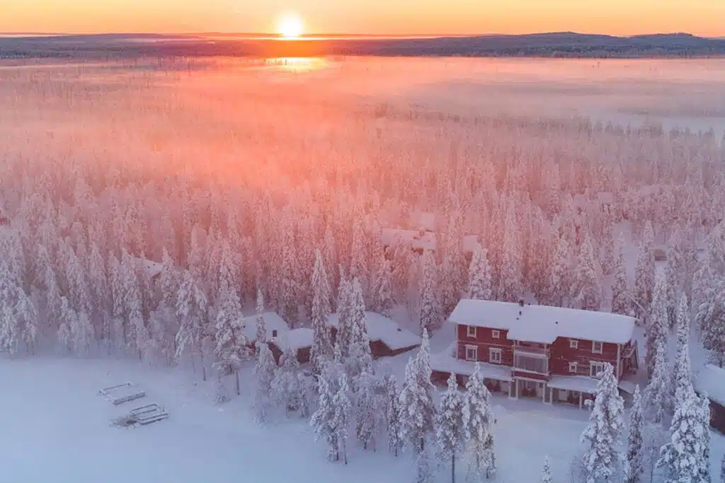 Ruka in Finland in de Winter