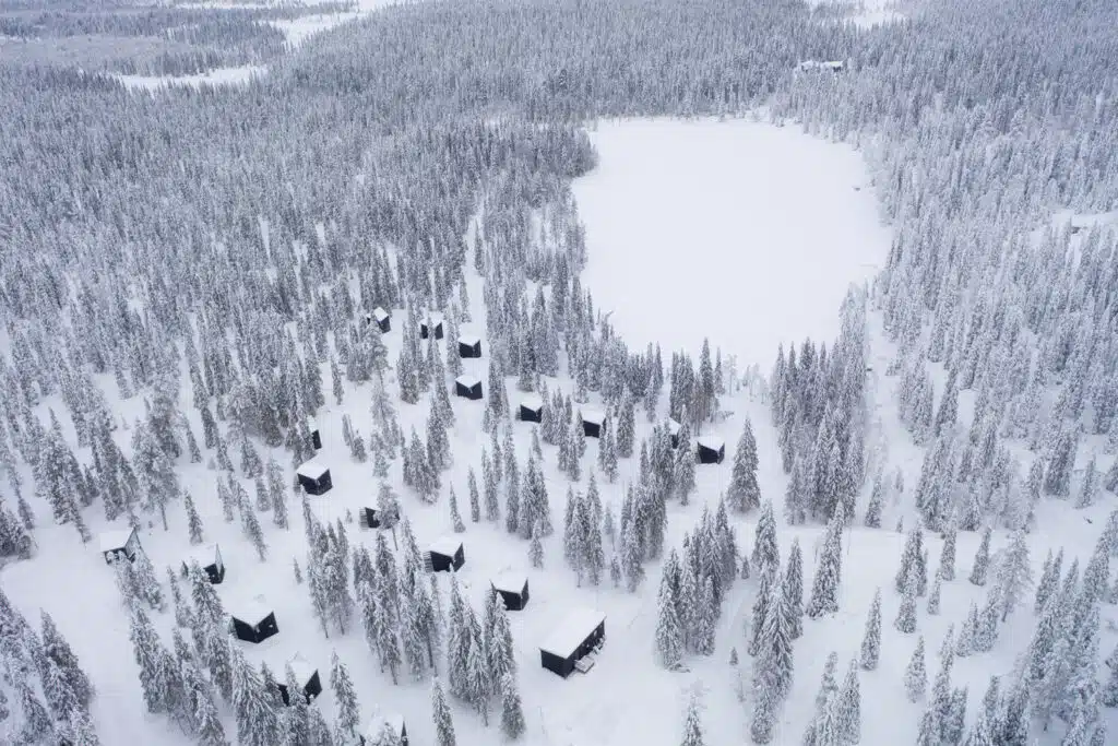Ruka in Finland in de Winter