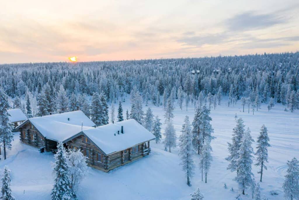 Ruka in Finland in de Winter