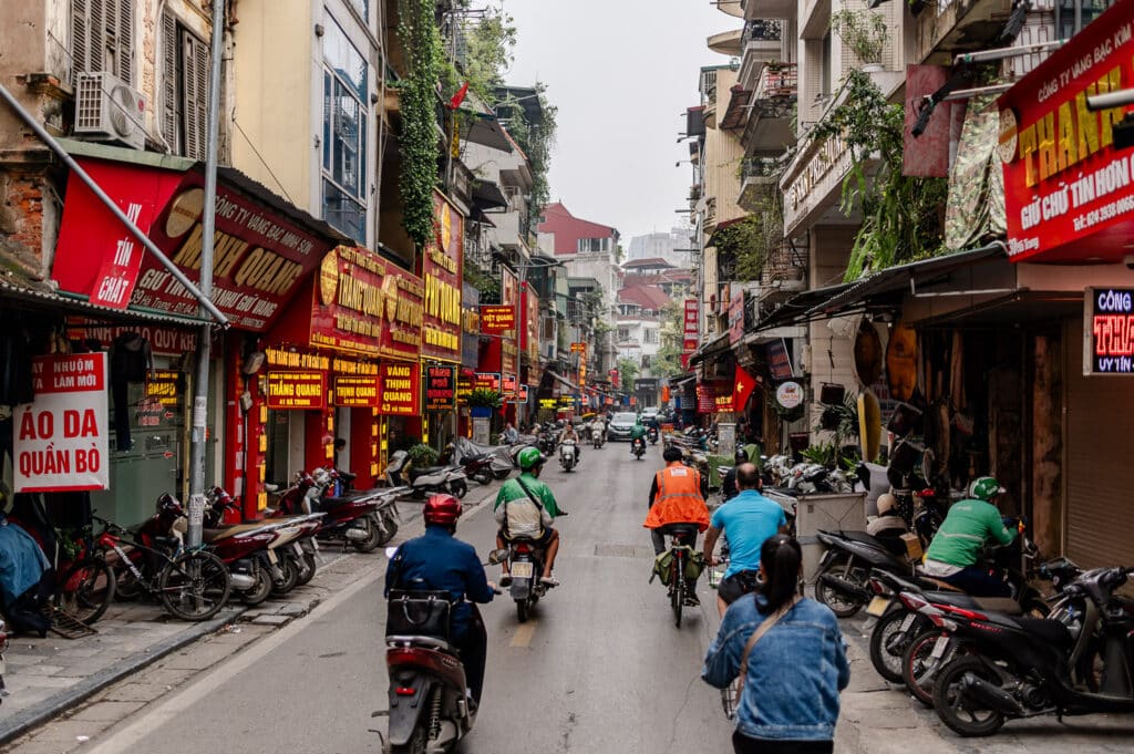 Fietsen in Hanoi