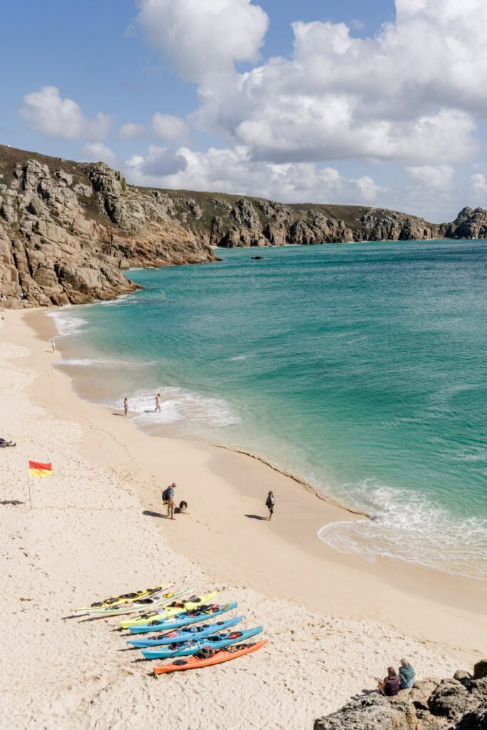 Mooiste plekken Cornwall - Porthcurno Beach