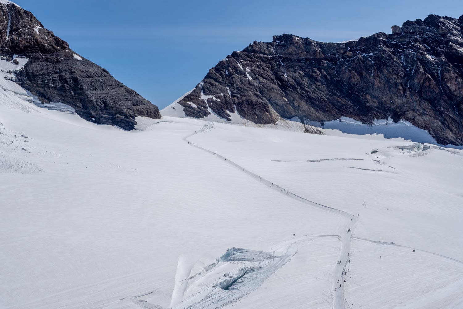 Jungfraujoch - Wandeling naar Mönchsjochhütte