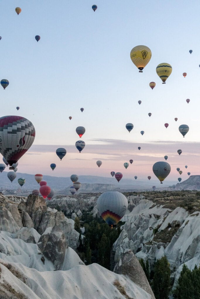 Luchtballonnen in Cappadocië